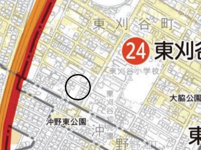 刈谷市東刈谷町三丁目【全2棟】ハザードマップ